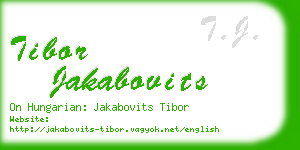 tibor jakabovits business card